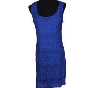 Tiana B. Blue Lace Shift Bodycon Dress Size S Small NWT's